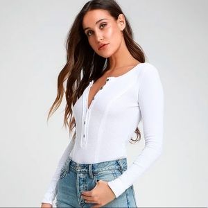 Free people white body suit